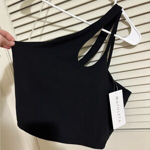Athleta transcend asym crop bra